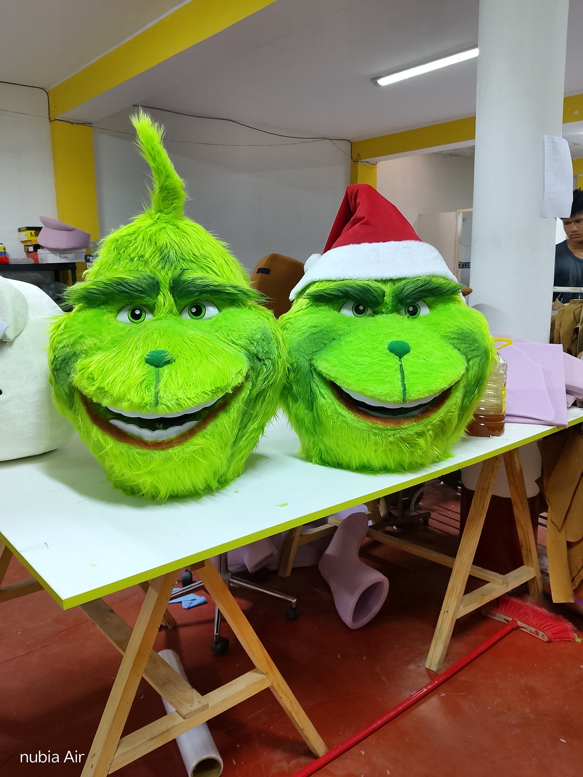 Disfraz de mascota Grinch verde peludo hecho a mano